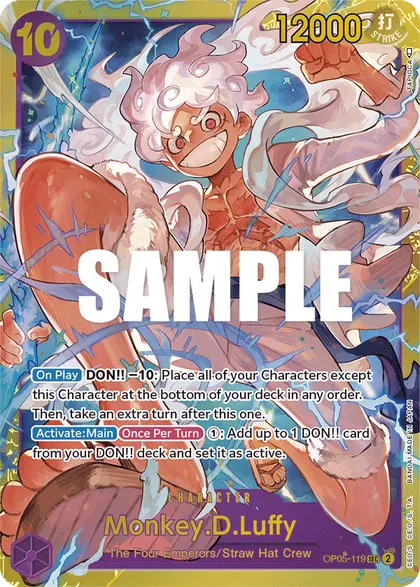 Monkey D. Luffy card printing